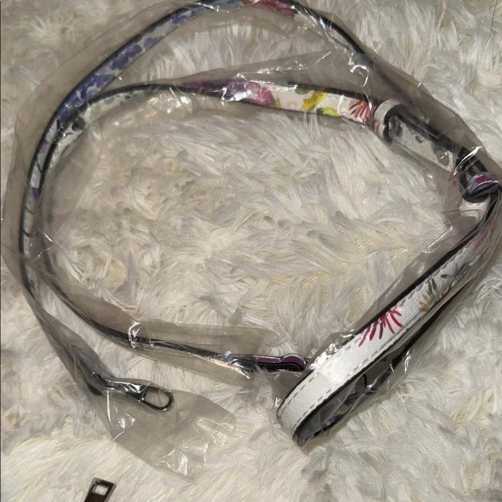 INC International Concepts White Floral Crossbody Wristlet with Ring